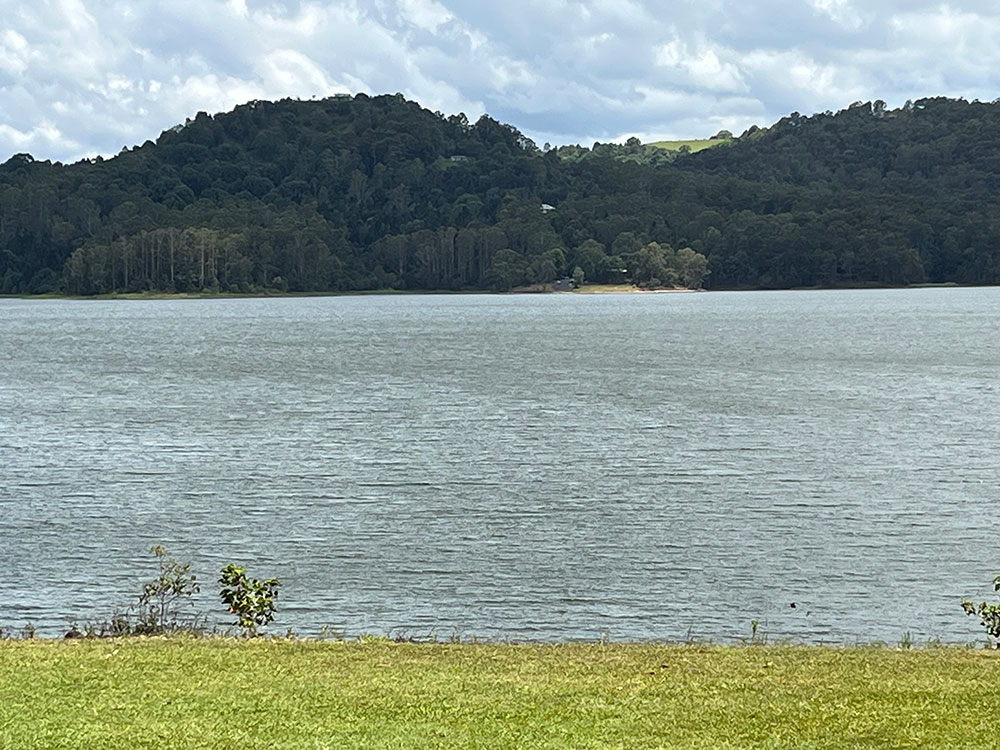 View across Lake Baroon towards Maleny
