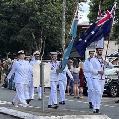 Naval cadets marching in the Maleny parade