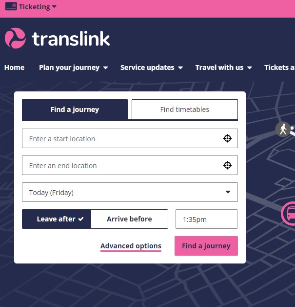 Translink Journey Planner to Maleny